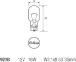 921 955 W16W OEM Replacement Bulbs (10 PACK)