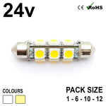 24v 42mm Barrel Festoon 264 12 SMD LED Bulb