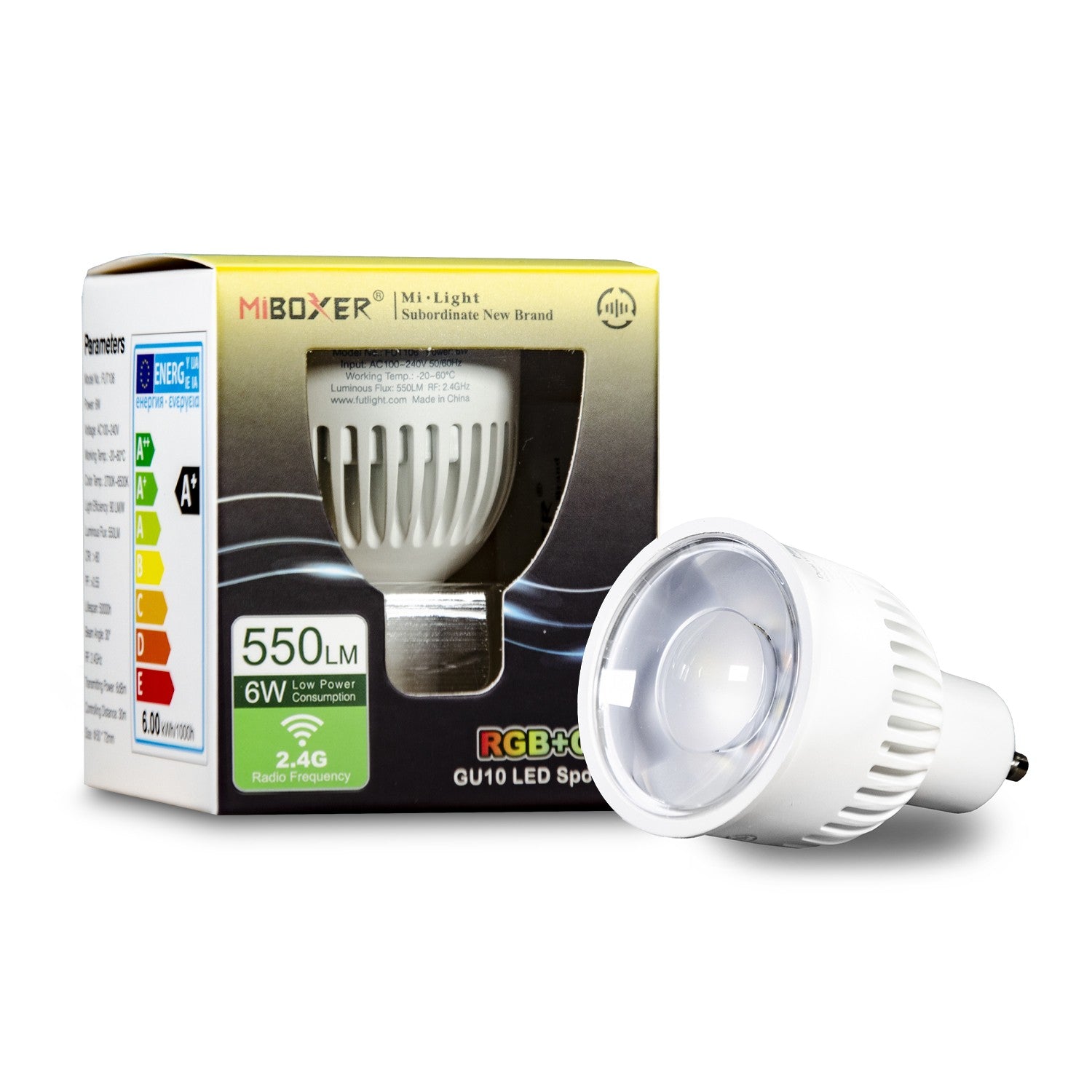 Milight Miboxer 6w RGB+CCT GU-10 LED Bulb FUT106