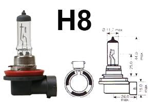 H8 708 55w Limastar Xenon White Halogen Bulbs (PAIR)