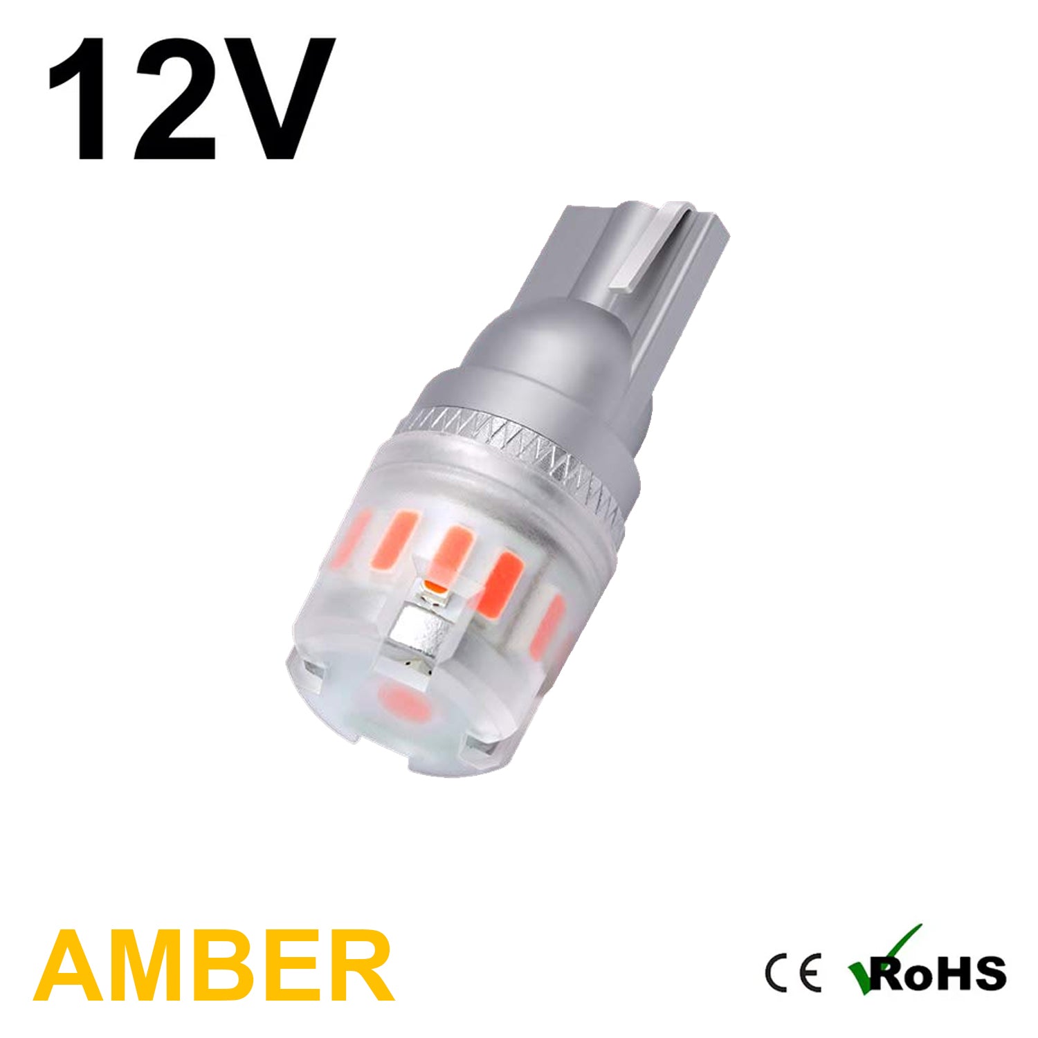 12v 501 Super Bright Amber LED Bulb (501A)