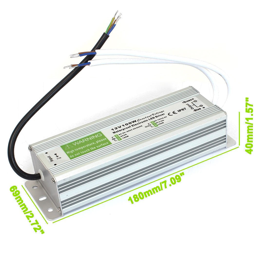 IP67 12V DC 100w 8A 230v Waterproof Power Supply