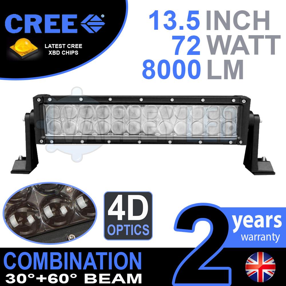 13.5" 4D 72w Cree Combo LED Light Bar