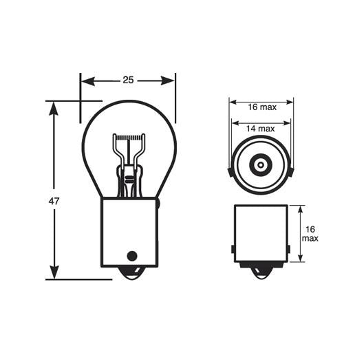 581 21W OEM Replacement Bulbs BAU15s (10 PACK)