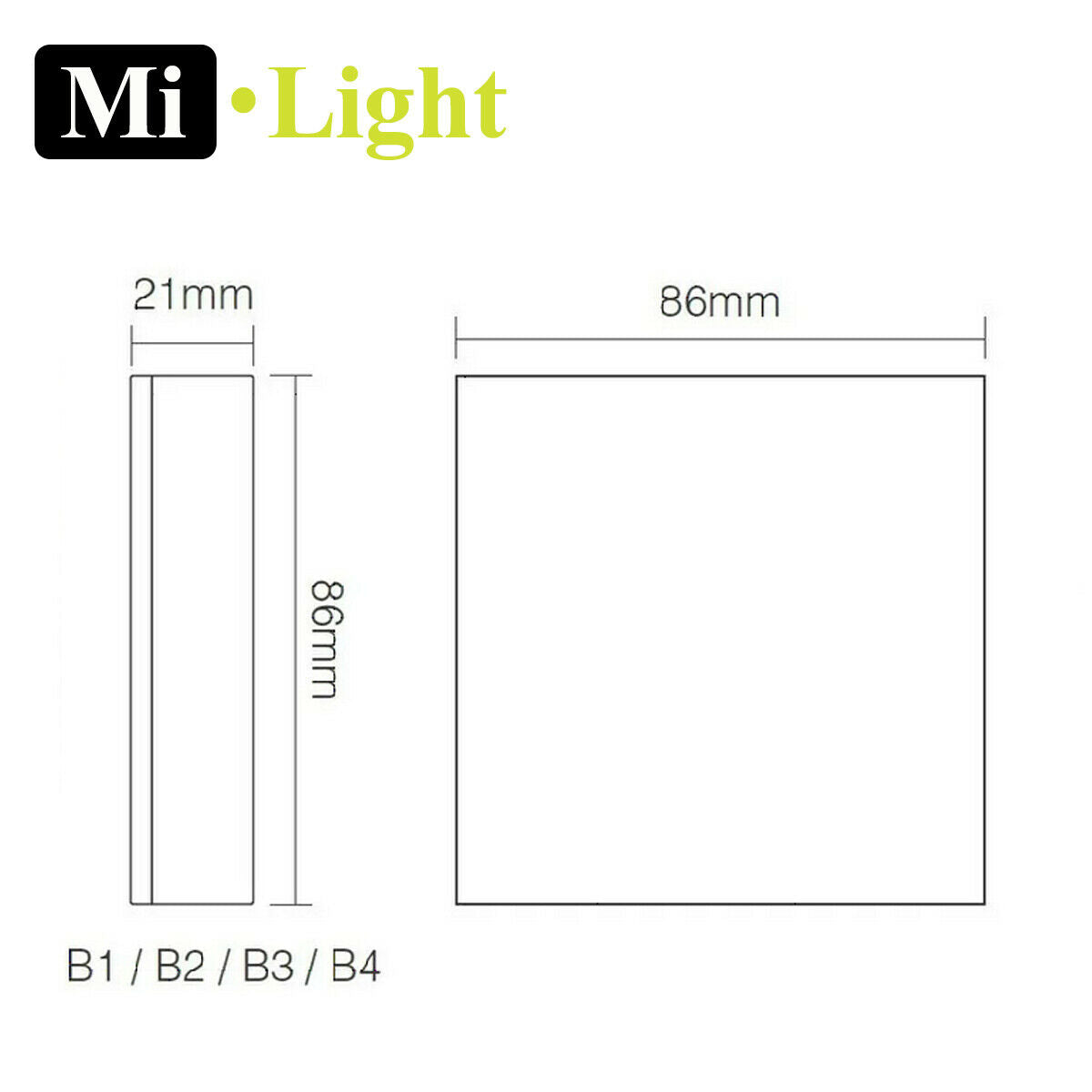 Milight Dimming 2.4G RF 4 Zone Wall Controller B1