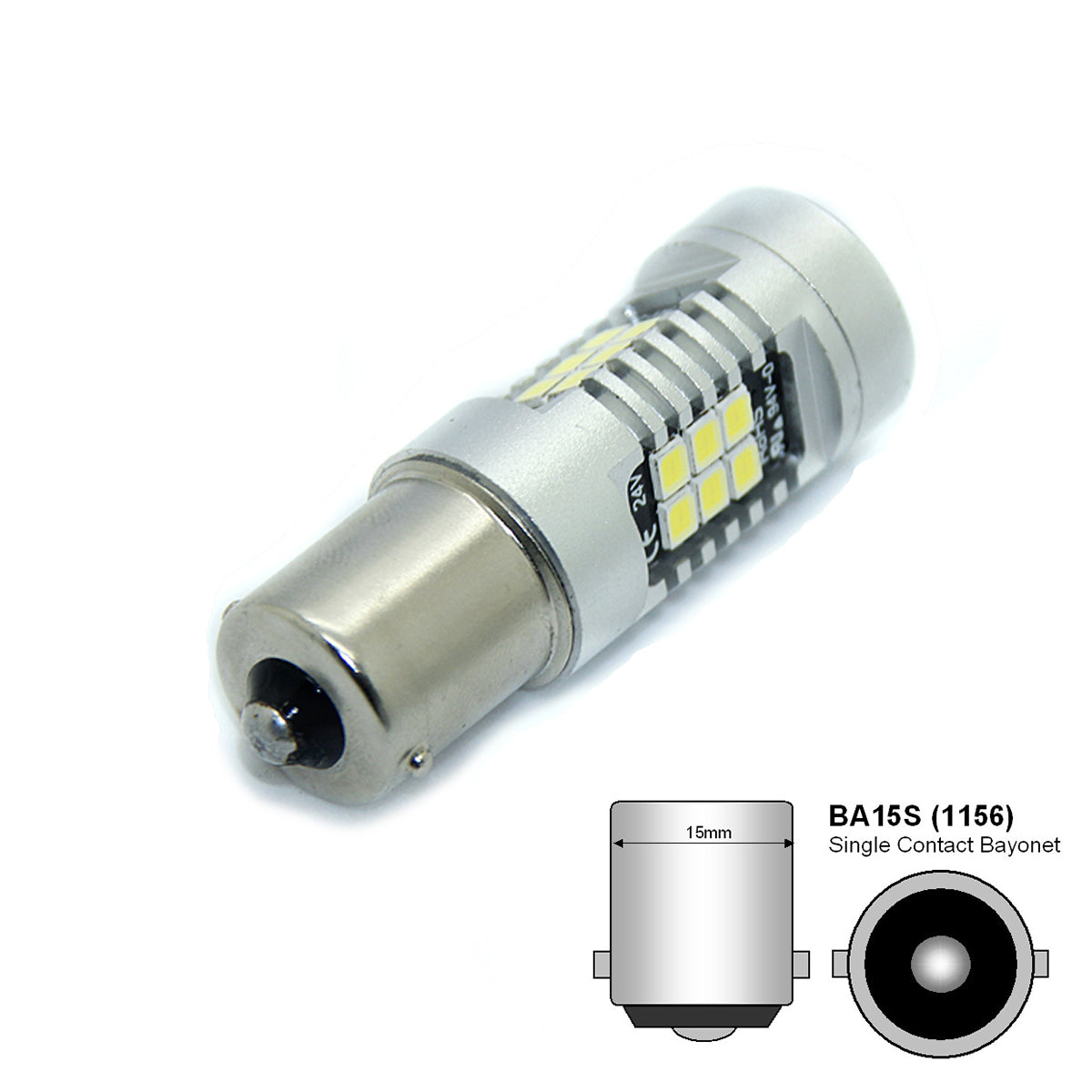 24v 241 BA15s 21 SMD LED Bulb