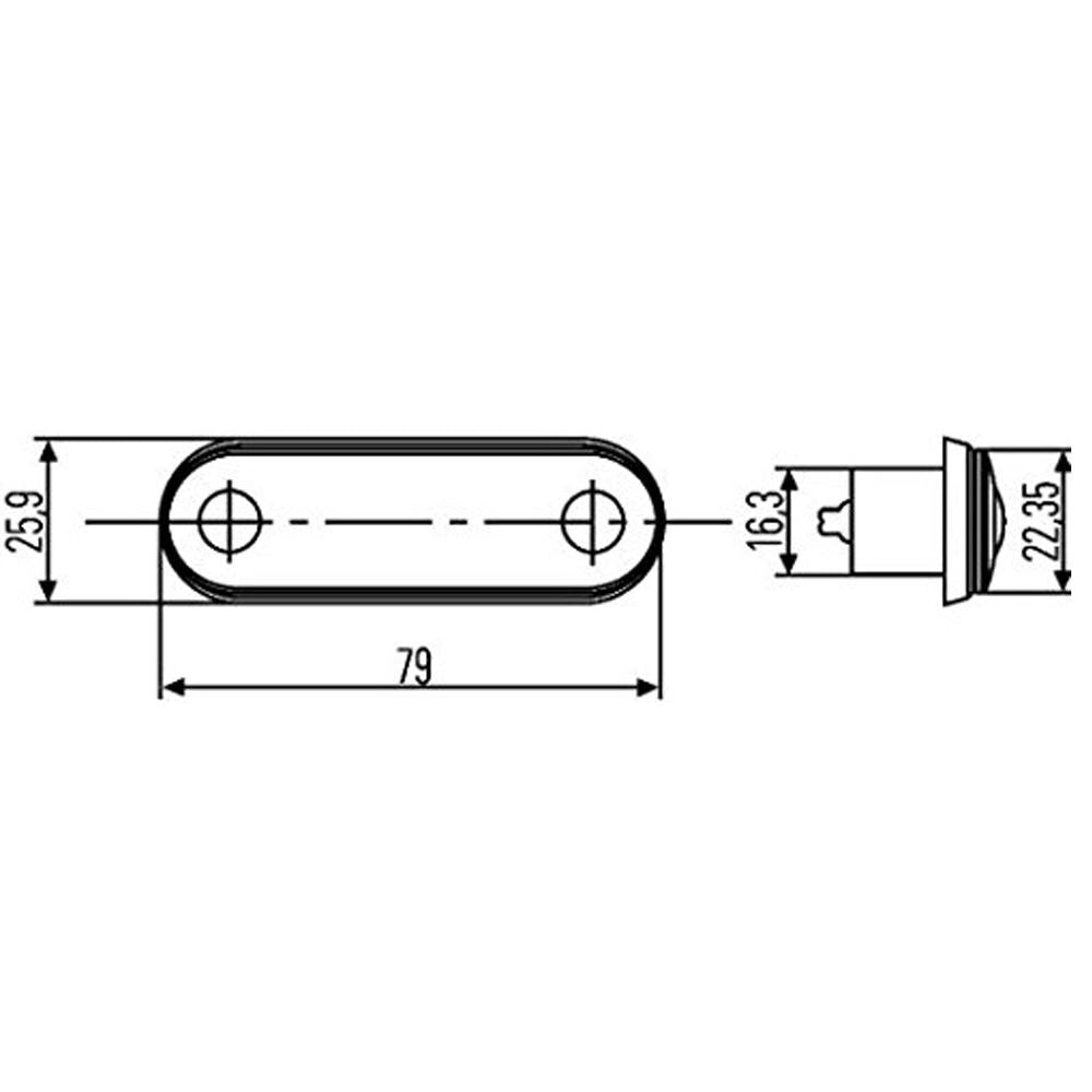 Hella Flush Fit Marker Light