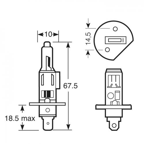 2 x H1 LED Headlight Bulbs - 4000LM