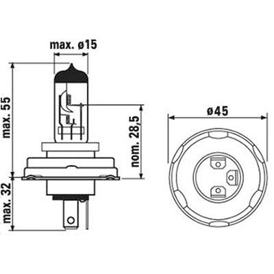 24v H4 75/70w 475 Limastar Xenon White Halogen Bulbs