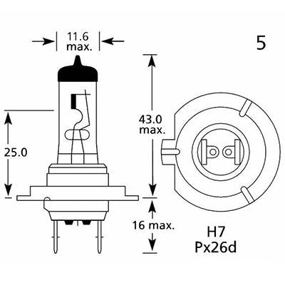 24v H7 100w 474 Limastar Xenon White Halogen Bulbs