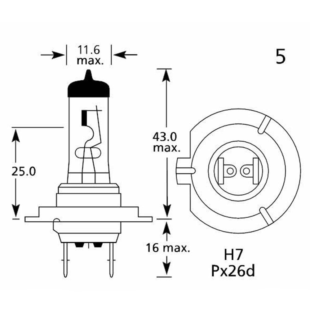 2 x H7 LED Headlight Bulbs - 4000LM