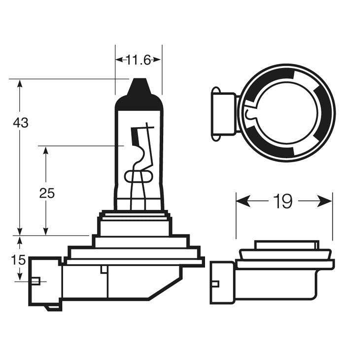 H9 709 65w OEM Replacement Bulbs (10 PACK)