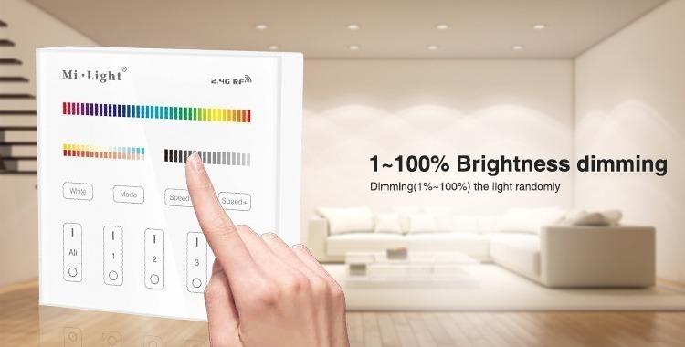 Milight RGB RGBW CCT Dimming 2.4G RF 4 Zone Wall Controller B4