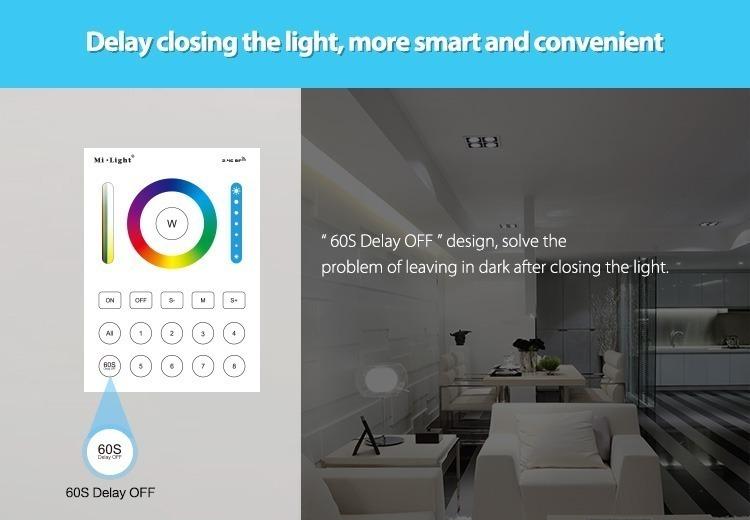 Milight RGB RGBW CCT Dimming 2.4G RF 8 Zone Wall Controller B8