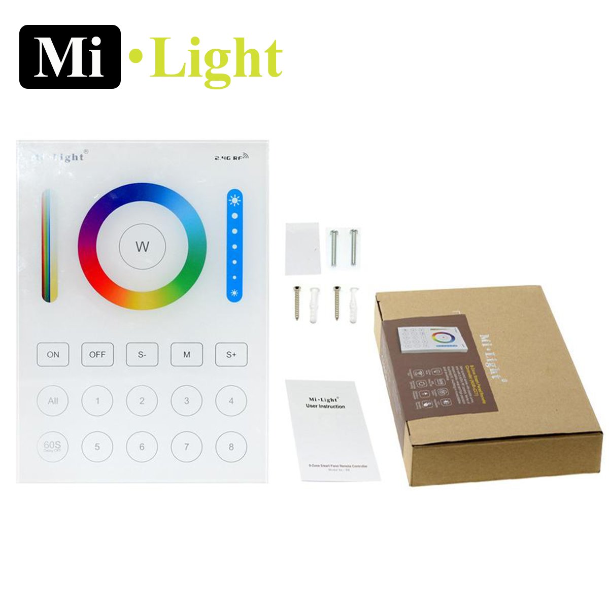 Milight RGB RGBW CCT Dimming 2.4G RF 8 Zone Wall Controller B8