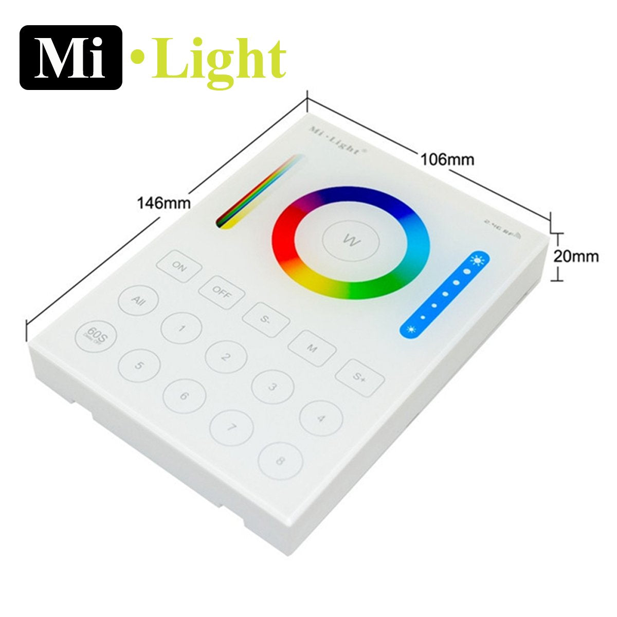 Milight RGB RGBW CCT Dimming 2.4G RF 8 Zone Wall Controller B8