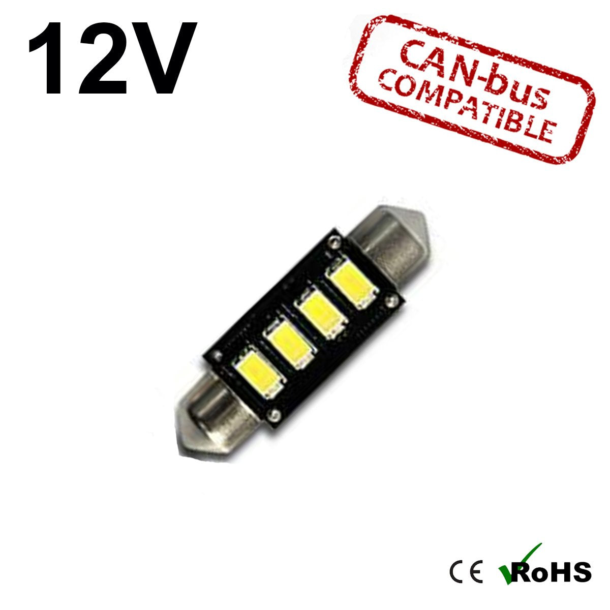 12v 39mm Tripple Board Festoon LED Bulb (canbus)