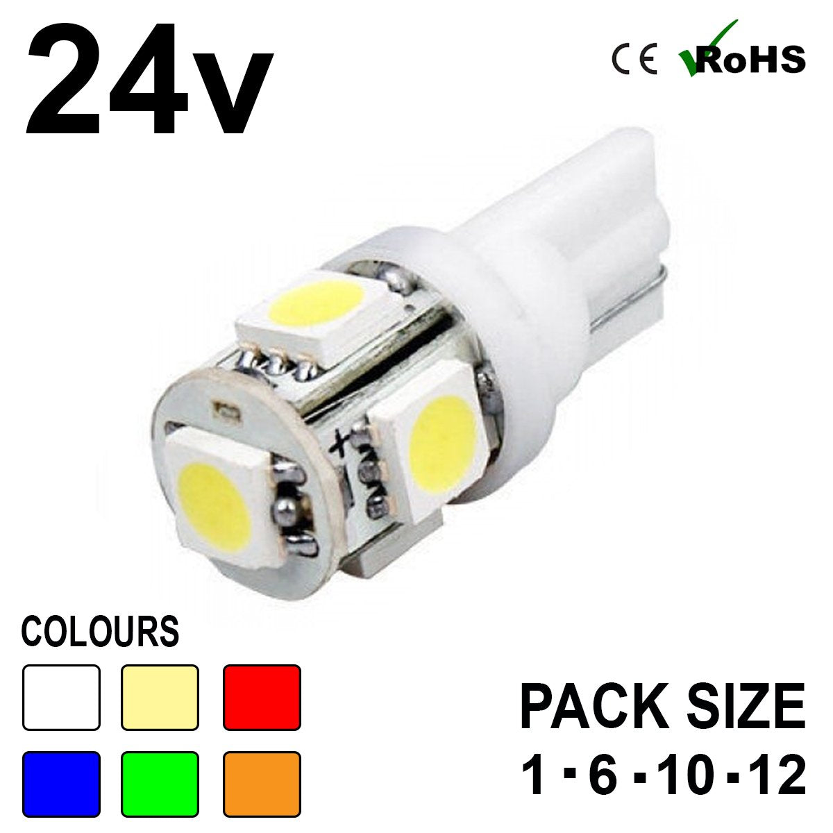 24v 507 5 SMD LED Capless Bulb