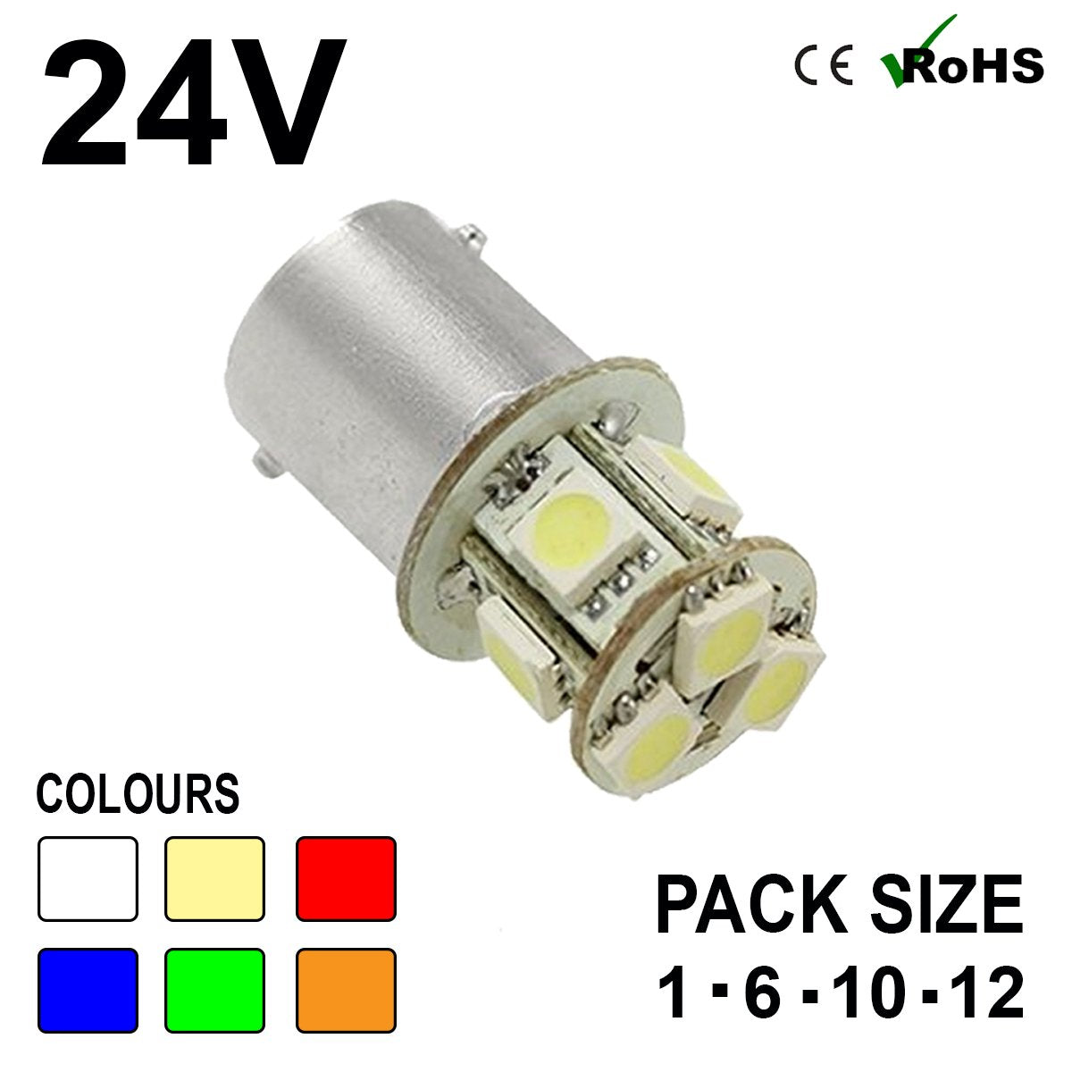 24v 149 BA15s 8 SMD LED Bulb