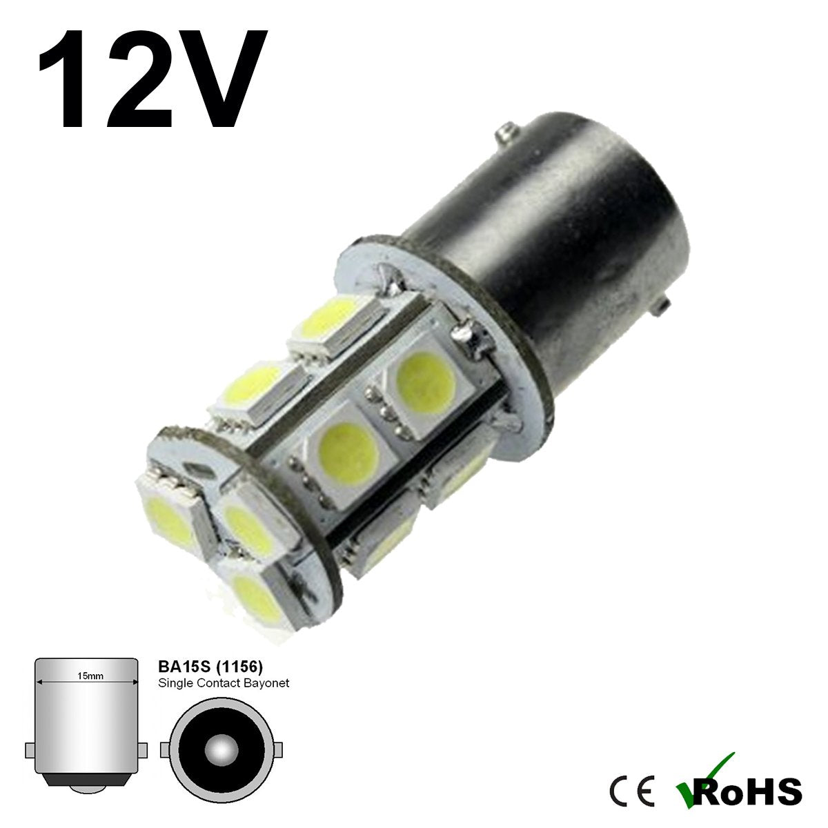 12v 245 BA15s 13 SMD LED Bulb