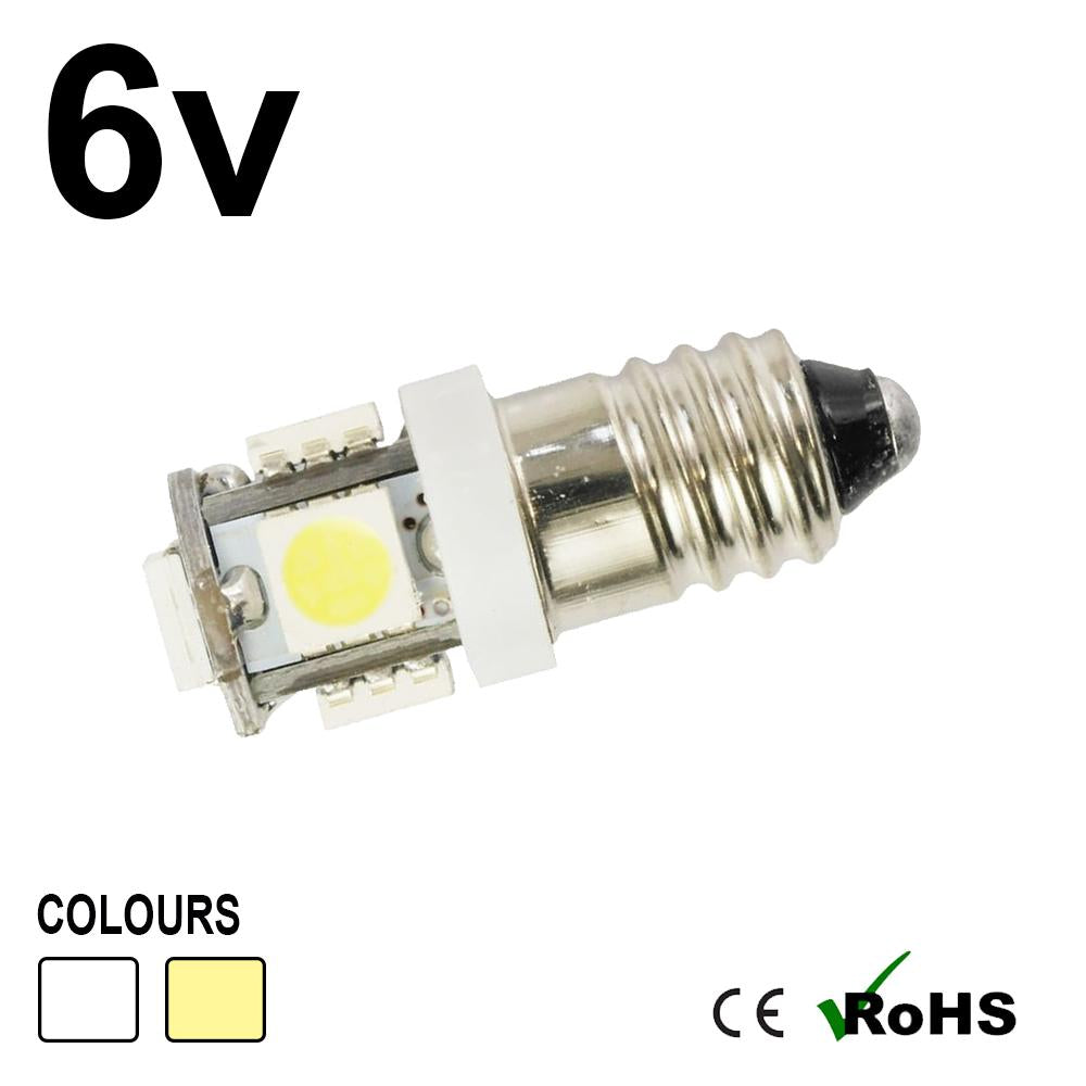 6v E10 MES 990 5 SMD LED Bulb