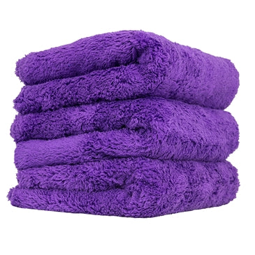 Chemical Guys Happy Ending Edgeless Microfibre Towel 3 Pack PURPLE (16x16")