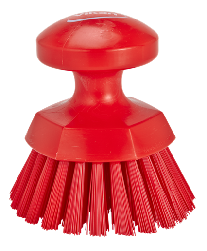 Vikan Round Hard Bristle Hand Scrub 110mm Brush